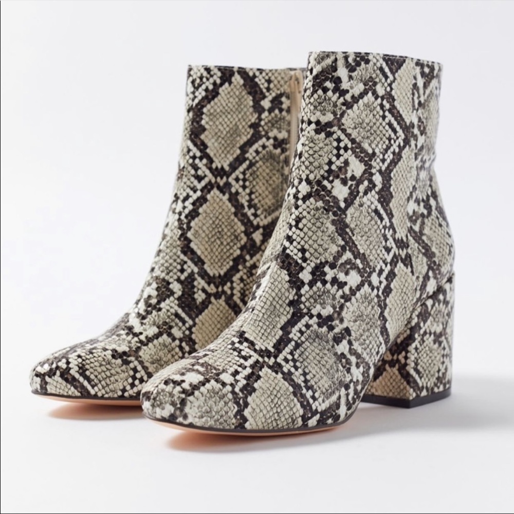 Urban Outfitters Margot Patent Boot- Snakeskin